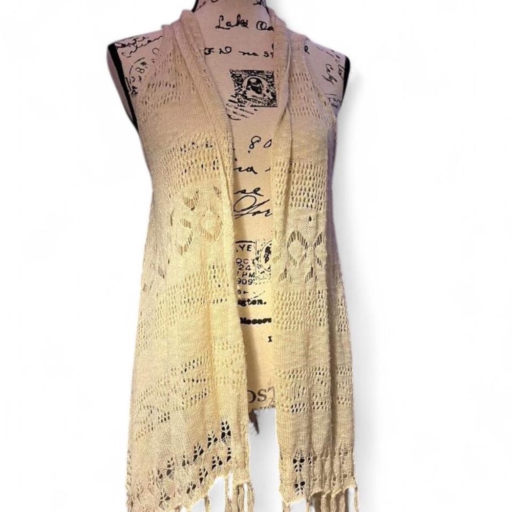 Altar'd State Cream Knit Cardigan